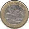 Монета. Финляндия. 1 евро 2000 год. ав.