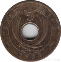 Монета. Британская Восточная Африка. 5 центов 1923 год.