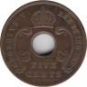 Монета. Британская Восточная Африка. 10 центов 1923 год. рев.