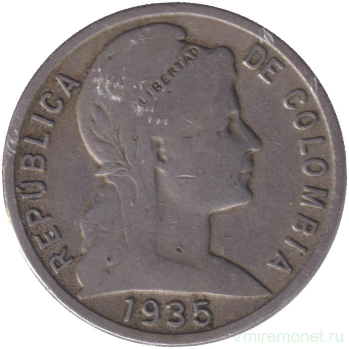 Монета. Колумбия. 5 сентаво 1935 год.