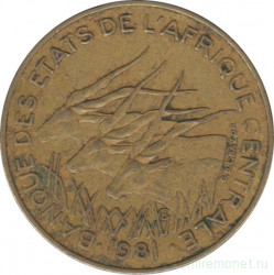 Монета. Центральноафриканский экономический и валютный союз (ВЕАС). 10 франков 1981 год.