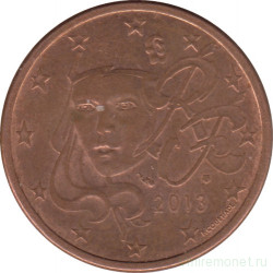 Монета. Франция. 5 центов 2013 год.