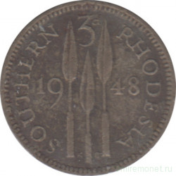 Монета. Южная Родезия. 3 пенса 1948 год.