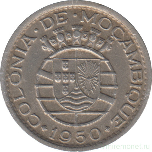 Монета. Мозамбик. 50 сентаво 1950 год.