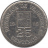 Монета. Венесуэла. 25 сентимо 1989 год. ав.