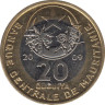 Монета. Мавритания. 20 угий 2009 год. ав.