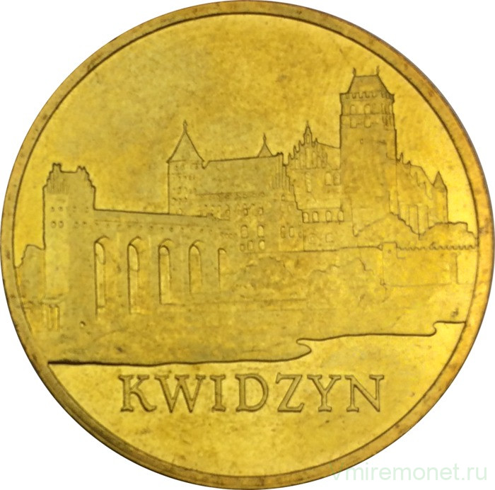 Монета. Польша. 2 злотых 2007 год. Квидзын.