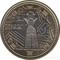 Монета. Япония. 500 йен 2014 год (26-й год эры Хэйсэй). 47 префектур Японии. Ямагата.