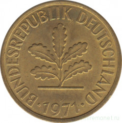 Монета. ФРГ. 5 пфеннигов 1971 год. Монетный двор - Штутгарт (F).
