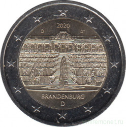 Монета. Германия. 2 евро 2020 год. Бранденбург (D).