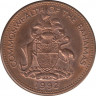 Монета. Багамские острова. 1 цент 1992 год. ав.