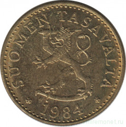 Монета. Финляндия. 20 пенни 1984 год.