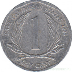 Монета. Восточные Карибские государства. 1 цент 2004 год.