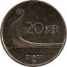 Монета. Норвегия. 20 крон 2000 год. ав.