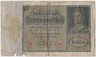 Банкнота. Германия. Веймарская республика. 10000 марок 1922 год. Литера "H". Серийный номер - 7 цифр. Тип 70. ав.