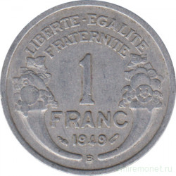 Монета. Франция. 1 франк 1949 год. Монетный двор - Бомон-ле-Роже.