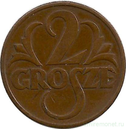 Монета. Польша. 2 гроша 1935 год.