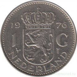 Монета. Нидерланды. 1 гульден 1976 год.