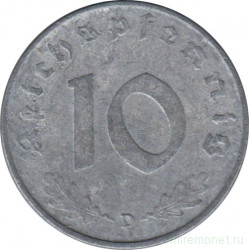 Монета. Германия. Третий Рейх. 10 рейхспфеннигов 1944 год. Монетный двор - Мюнхен (D).