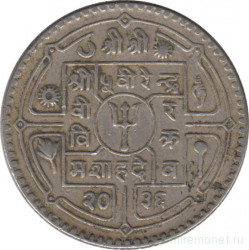 Монета. Непал. 1 рупия 1977 (2034) год.