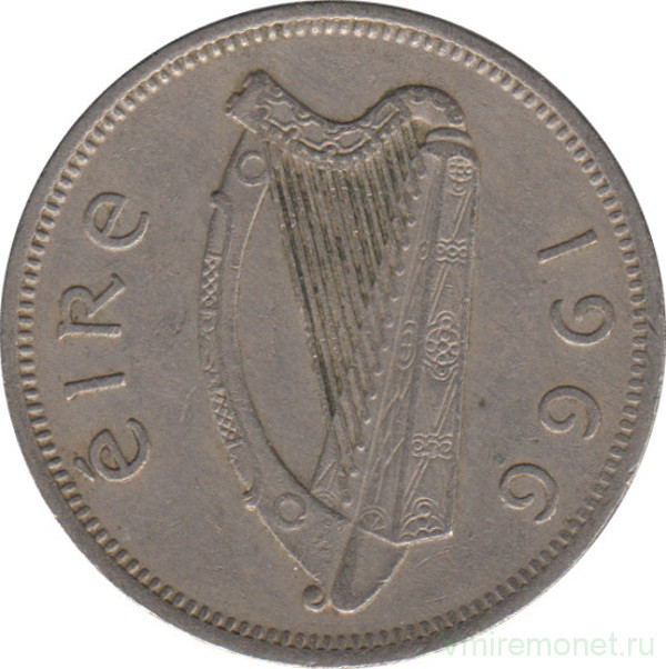Монета. Ирландия. 1 шиллинг 1966 год.