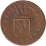 Монета. Франция. 1 соль 1784 год. (R). Людовик XVI.