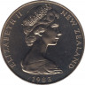 Монета. Новая Зеландия. 1 доллар 1983 год. Королевский визит. рев.