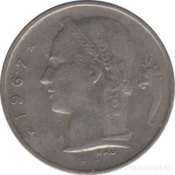 Монета. Бельгия. 1 франк 1967 год. BELGIE.