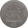 Монета. Танзания. 10 шиллингов 1991 год. ав.