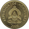 Монета. Гондурас. 10 сентаво 2006 год. ав.