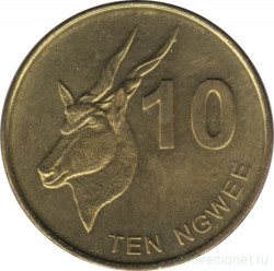 Монета. Замбия. 10 нгве 2016 год.
