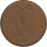 Монета. Ирландия. 1 пенни 1963 год. ав.