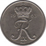 Монета. Дания. 10 эре 1963 год. ав.