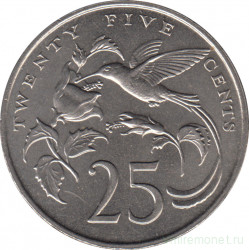Монета. Ямайка. 25 центов 1975 год.
