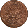  Монета. Мексика. 20 сентаво 1974 год. Реверс.