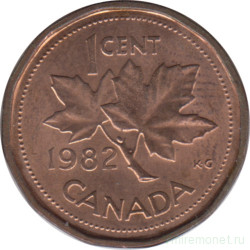 Монета. Канада. 1 цент 1982 год.