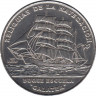 Монета. Куба. 1 песо 2000 год. Реликвии судостроения. Парусное судно "Галатея". ав.