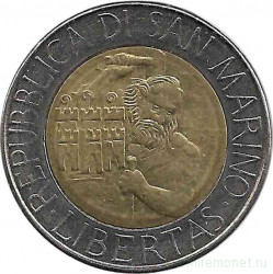 Монета. Сан-Марино. 500 лир 1994 год.