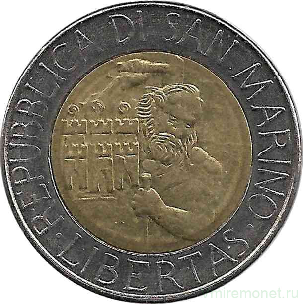 Монета. Сан-Марино. 500 лир 1994 год.