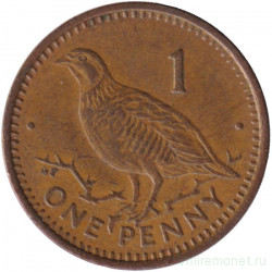 Монета. Гибралтар. 1 пенни 1988 год. АF.
