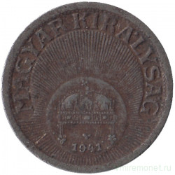 Монета. Венгрия. 10 филлеров 1941 год. 
