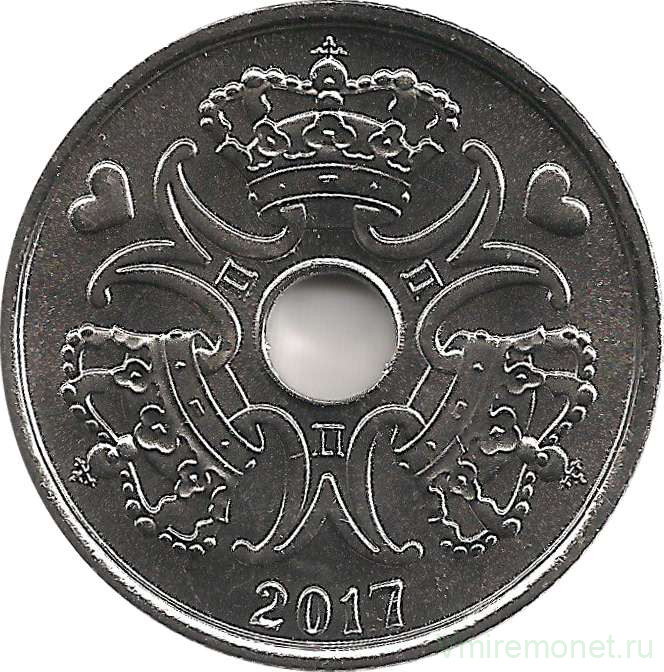 Монета. Дания. 5 крон 2017 год.