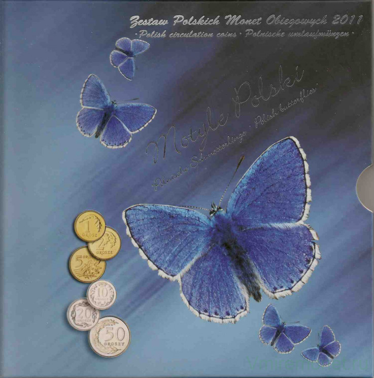 Монеты. Польша. Набор разменных монет в буклете. 2011 год. С жетоном.