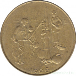 Монета. Западноафриканский экономический и валютный союз (ВСЕАО). 10 франков 1996 год.