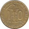 Монета. Западноафриканский экономический и валютный союз (ВСЕАО). 10 франков 1996 год. рев.