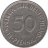 Монета. ФРГ. 50 пфеннигов 1973 год. Монетный двор - Гамбург (J). рев.