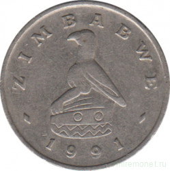 Монета. Зимбабве. 5 центов 1991 год.