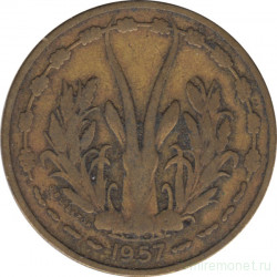 Монета. Французская Западная Африка. Того. 25 франков 1957 год.