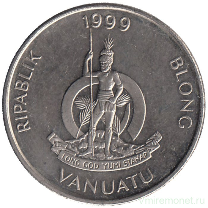 Монета. Вануату. 10 вату 1999 год. 