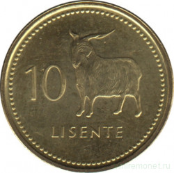 Монета. Лесото (анклав в ЮАР). 10 лисенте 2018 год.